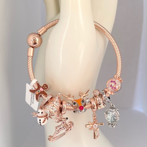 Linx Rose Gold Bracelet with Christmas Themed Charms - Picture 5 of 11
